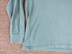 Eddie Bauer Thermal Shirt Mens XL Tall Green Round Neck Long Sleeve Pullover