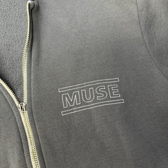 Vintage Y2K 00s Muse Band Zip Up Sweatshirt Sz Small Gray Promo A20
