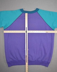 Vintage Hanes Sweatshirt Mens Medium Raglan Crewneck Color Block Blank Made USA