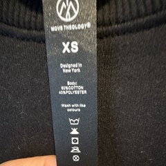 Move Theology Après Embroidered Logo Fleece Crewneck Sweatshirt Black XS
