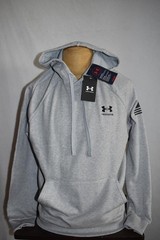 Under Armour Freedom Flag Men’s Hoodie Mod Gray Light Heather/Black NWT