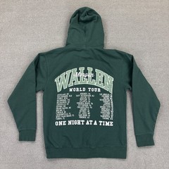 Morgan Wallen Hoodie Mens Medium One Night At A Time Tour Green Pullover Concert