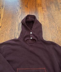 Hellers Cafe x Warehouse Co Hoodie Size 40 S/M Plum Eggplant Made in Japan Rare
