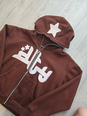 Divide The Youth Brown Zip-Up Hoodie Size small