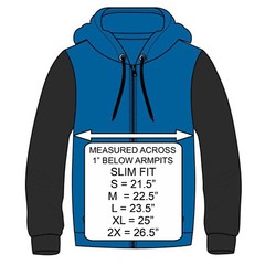 Hoodie Pullover Jacket Fleece Pull-Over Kangaroo Carry Pocket SLIM FITTING Hoody