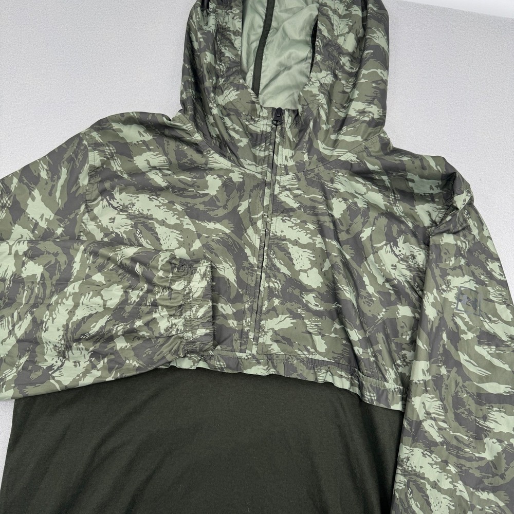 Under Armour Mens Sportstyle Wind Anorak Jacket Half Zip Pullover Large L Camo