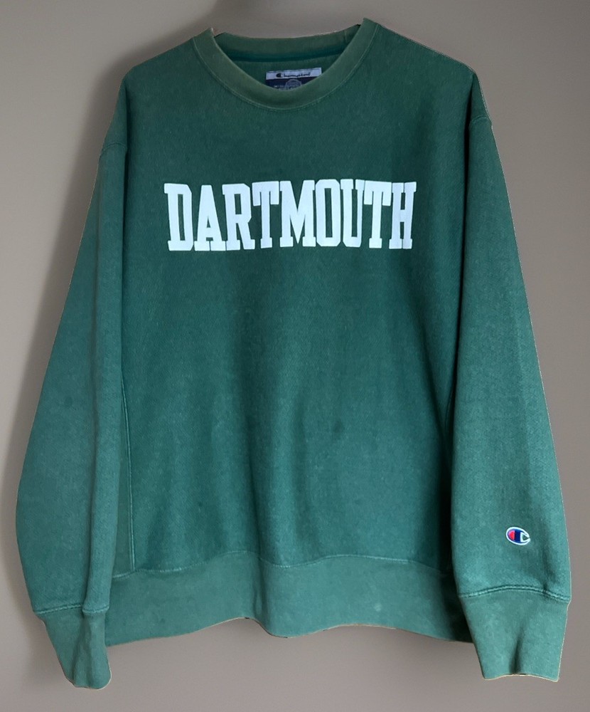 Vintage 90s Champion Reverse Weave Dartmouth Sweatshirt Size L Green Ivy League