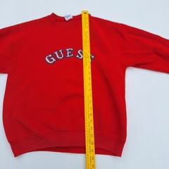 Vtg 80s One Size USA GUESS Y2K Pullover Sweatshirt Embroidered Athleisure Preppy