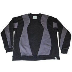 The Giving Movement Colorblock Sweatshirt Mens XS/S Black Oversize Sustainable