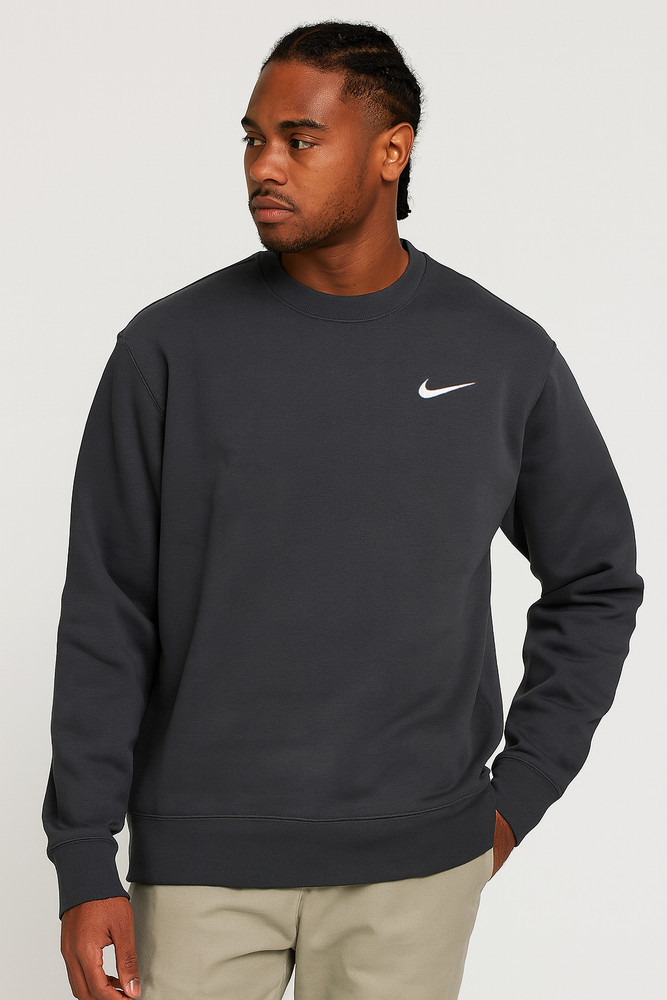 Nike Training Crewneck Sweatshirt, Men’s Pullover Fleece Sweatshirt, Grey