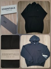 Fear of God Essentials Stretch Limo Black Hoodie NWT Size XSSi Men’s Cozy Casual