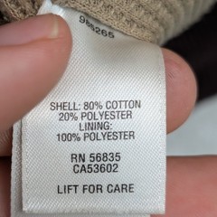 Cabela’s Hoodie Men’s L Tall Faded Brown Waffle Thermal Lined Full Zip Workwear