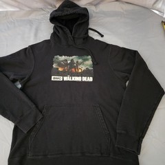 Walking Dead Season 8 Hoodie Size Medium Black Pullover ALL OUT WAR Unisex