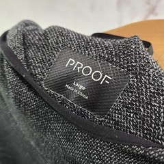 Huckberry Proof Hoodie Mens Large Gray Knit Pullover Sweatshirt Rayon Tech
