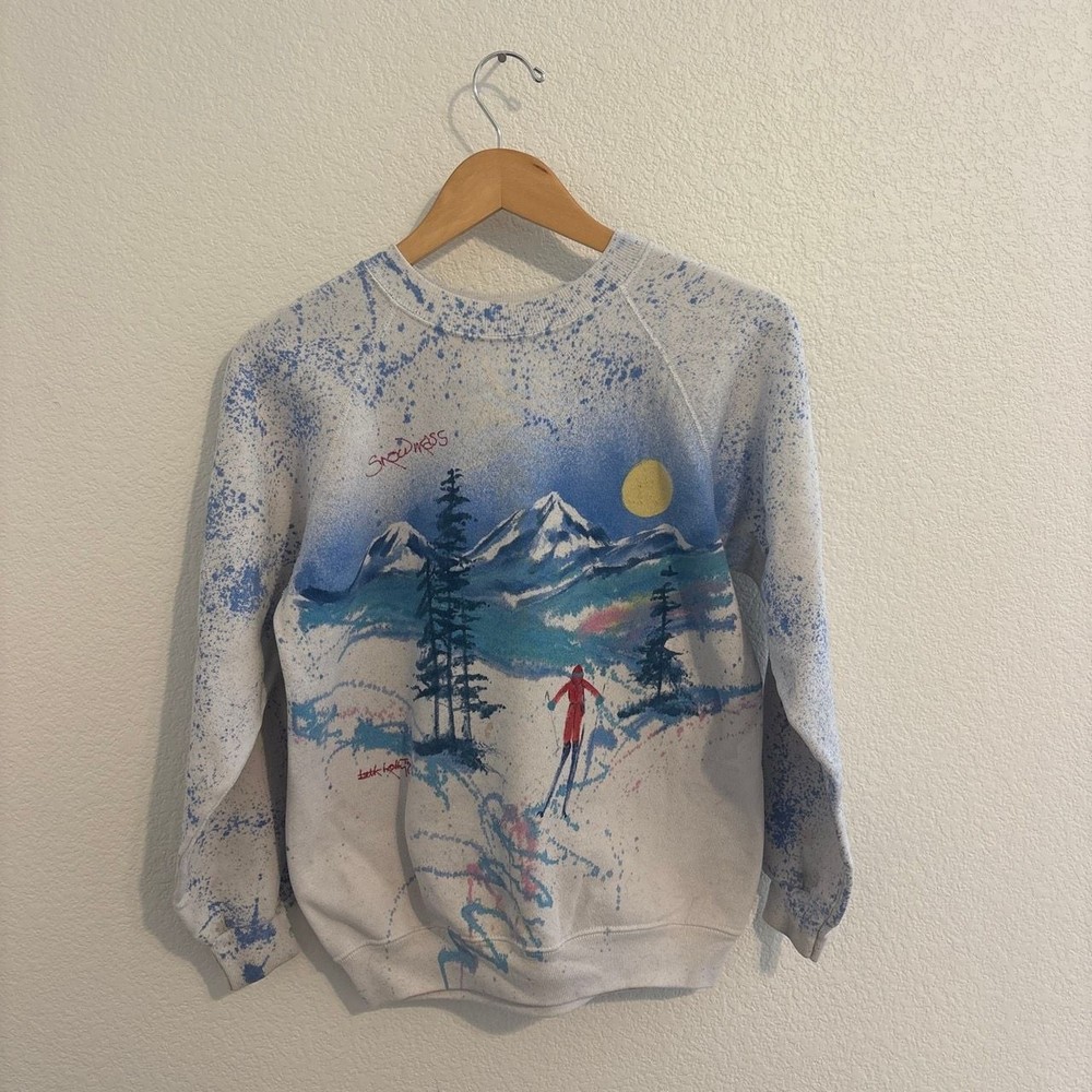 Vintage 90s Hanes Snowmass Ski Mountain Winter Sweatshirt