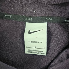 Nike Therma-FIT Mens Hoodie L Cave Purple Blue Big Swoosh Sleeve Pocket Pullover