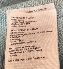 Adidas Aqua Blue 3-D Logo Cotton Polyester Lightweight Hoodie Pullover Medium