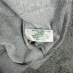 Criquet Sweatshirt Mens L Gray Collared Fleece Pullover Kangaroo Pocket Stretch