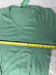 New United Colors of Benetton Lt Green Crew Neck Sweatshirt Size S Men