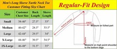 Men’s Long Sleeve Turtle Neck T-Shirt Tee Layer Cotton Blend Outerwear NEW