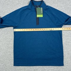 LL Bean Pullover Mens Medium Blue All Season Access Fleece Outdoor Travel NEW
