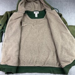 L.L. Bean Katahdin Iron Works Hoodie Mens XL Green Distressed Sun Faded Gradient