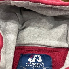 J America Washington State Cougars Hoodie Mens Large Crimson Red WSU Sweatshirt