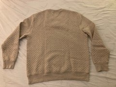 J.Crew Mercantile Quilted Crewneck Pullover Sweatshirt Oatmeal L Mens