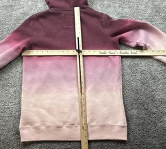 Hollister Hoodie Teens Medium Pink Ombre Fleece Pullover California Logo