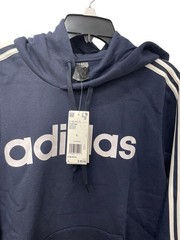 adidas Essentials Men’s 3-Stripes Pullover Hoodie DU0494 Legend Ink/White Large