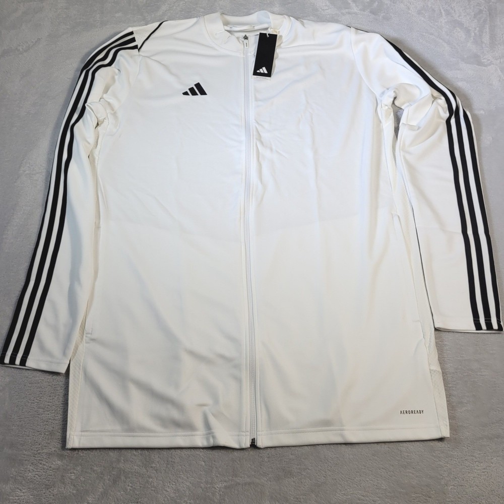 Adidas Tiro 23 Jacket Mens 2XLT3 White League Training Track Top Soccer HS3501