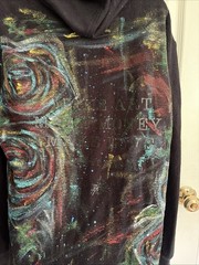 planetHEMP Hoodie Sustainable Streetwear Hand-painted Design Mens LARGE