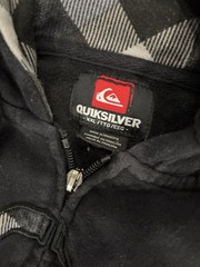 Quiksilver Men’s Black Full Zip Hooded Hoodie Logo Graphic XXL Big & Tall