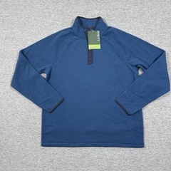 LL Bean Pullover Mens Medium Blue All Season Access Fleece Outdoor Travel NEW