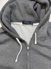 Polo Ralph Lauren Hoodie Mens 4XLT Gray Full Zip Fleece Big & Tall Sweatshirt