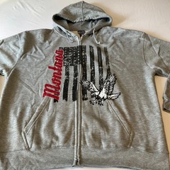Salt Creek Montana Full Zip Hoodie Mens Size XL Multicolor Flag Pockets Lined