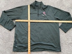 Nike Jacket Mens Extra Large Dri-Fit 1/4 Zip PC Track & Field Logo Gray