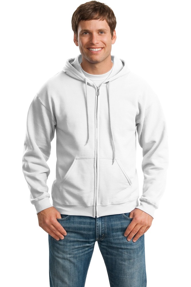 Gildan Mens Long Sleeve Heavy Blend Full Zip Hooded Sweatshirt 18600
