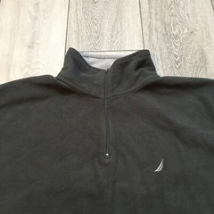 Nautica dark grey fleece 1/4 zip sweatshirt – size XL