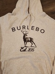 BURLEBO Men’s L Fleece Hoodie Soft Midweight Pullover Light Tan Brown Buck New