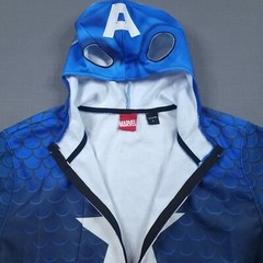 Marvel Captain America Men’s Large Full Zip Long Sleeve Graphic Hoodie