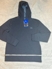 Quiksilver Mens Textured Pullover Sweater Hoodie New – Size L – Blue color