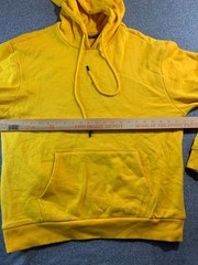 NovaMen Hoodie Men XL? 46″ Chest Yellow Fleece Lined Kangaroo Pockets Activewear