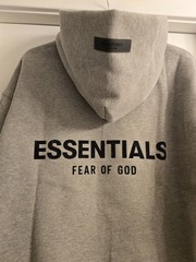 NWT ESSENTIALS FEAR OF GOD HOODIE SWEATSHIRT L DARK OATMEAL LARGE