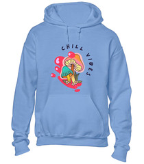 CHILL VIBES HOODY HOODIE FUNNY SUMMER HOLIDAY CLOTHING CASUAL NICE TOP