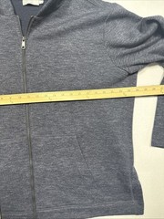 Vince Hoodie Mens X Large XL Blue Full Zip Cotton Rayon Knit Sweater