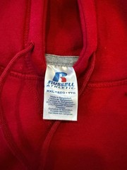 Russell Athletic Hoodie, Color Red, Size XXL, Made In Bangladesh.