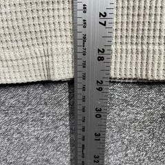 Rainforest Hoodie Mens L Waffle Knit Cream Oatmeal Thermal Pullover Stretch