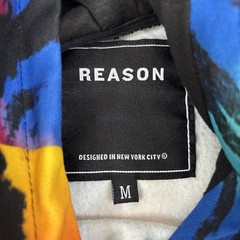REASON MEN’S CLOTHING MULTI-COLOR PULLOVER HOODIE SWEATSHIRT – SIZE M