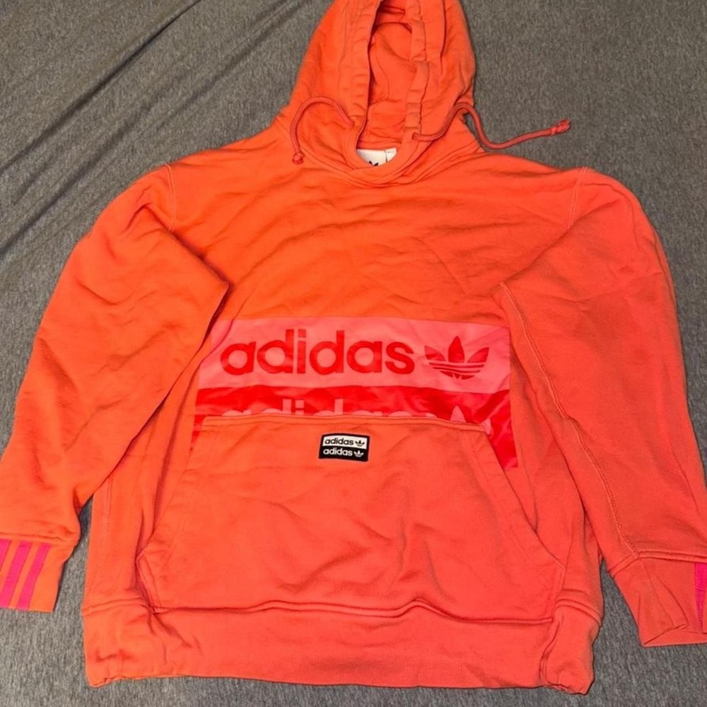 Adidas Originals Coral Trefoil Graphic Pullover Hoodie